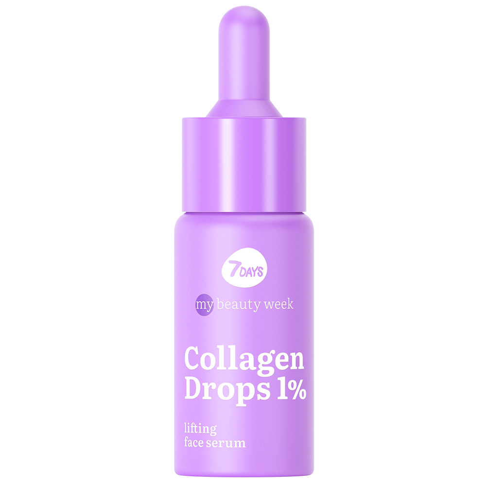 Сыворотка для лица 7DAYS Collagen drops 1% лифтинг-эффект - фото 1