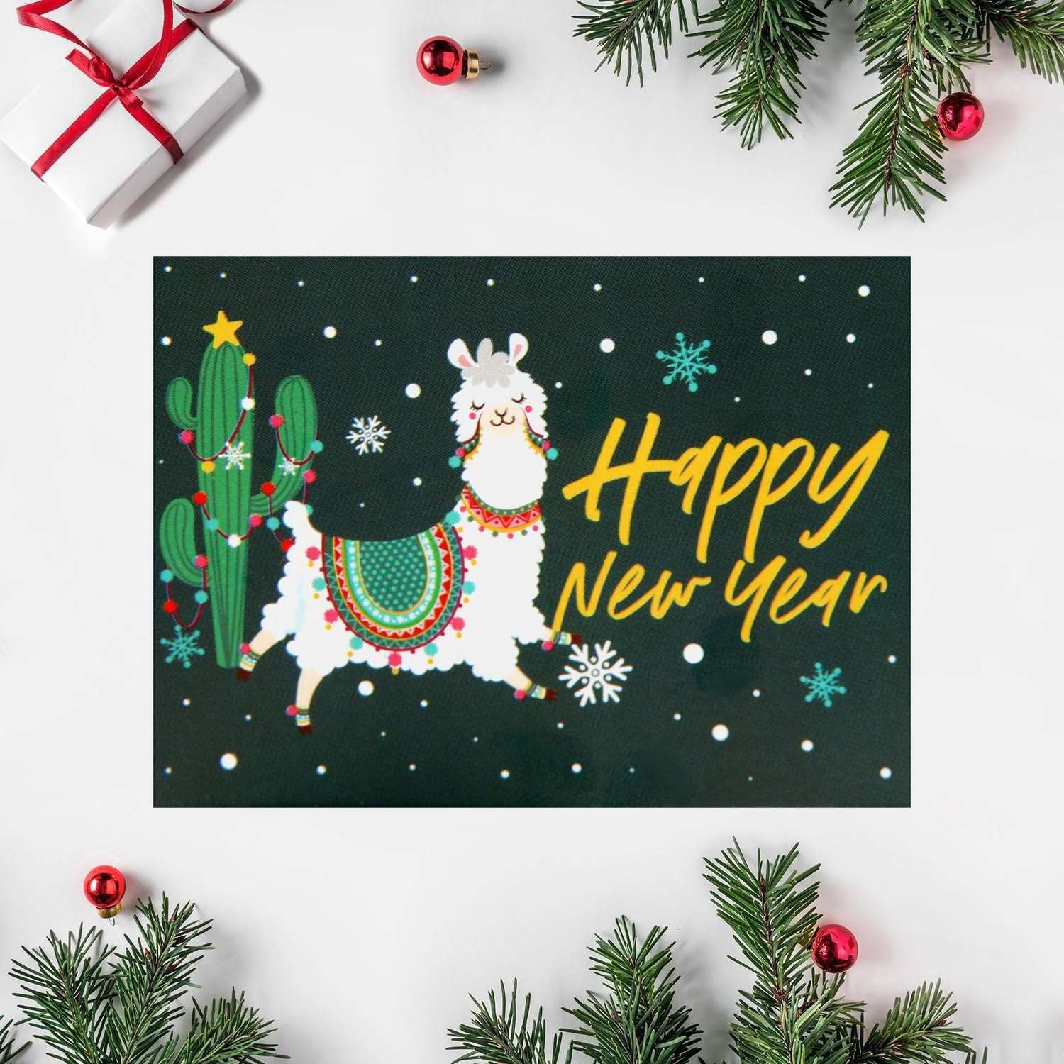 Набор Дарите Счастье открыток комплиментов«Новогодние»в наборе 26 шт. 8×6 см - фото 25