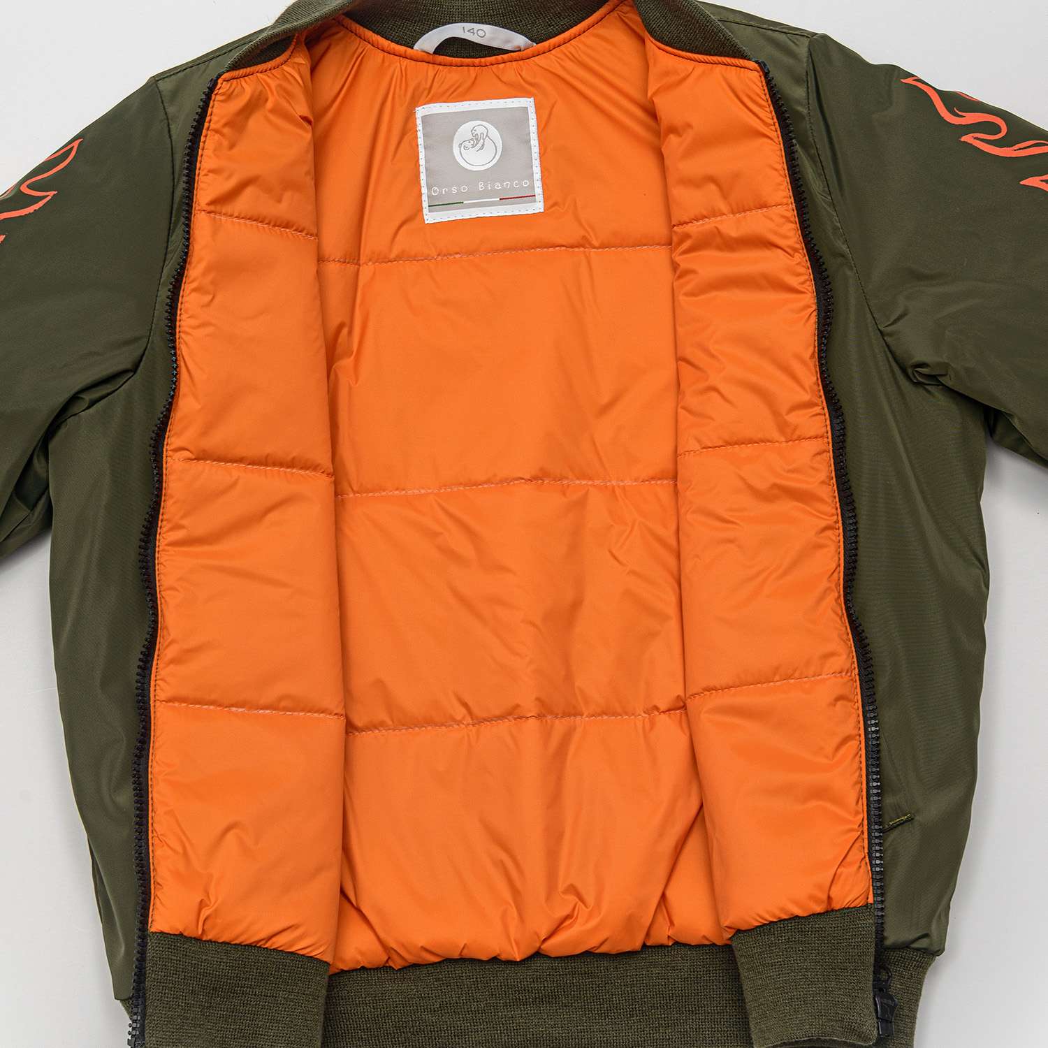Куртка Orso Bianco OB21093-22_хаки/оранжевый - фото 8