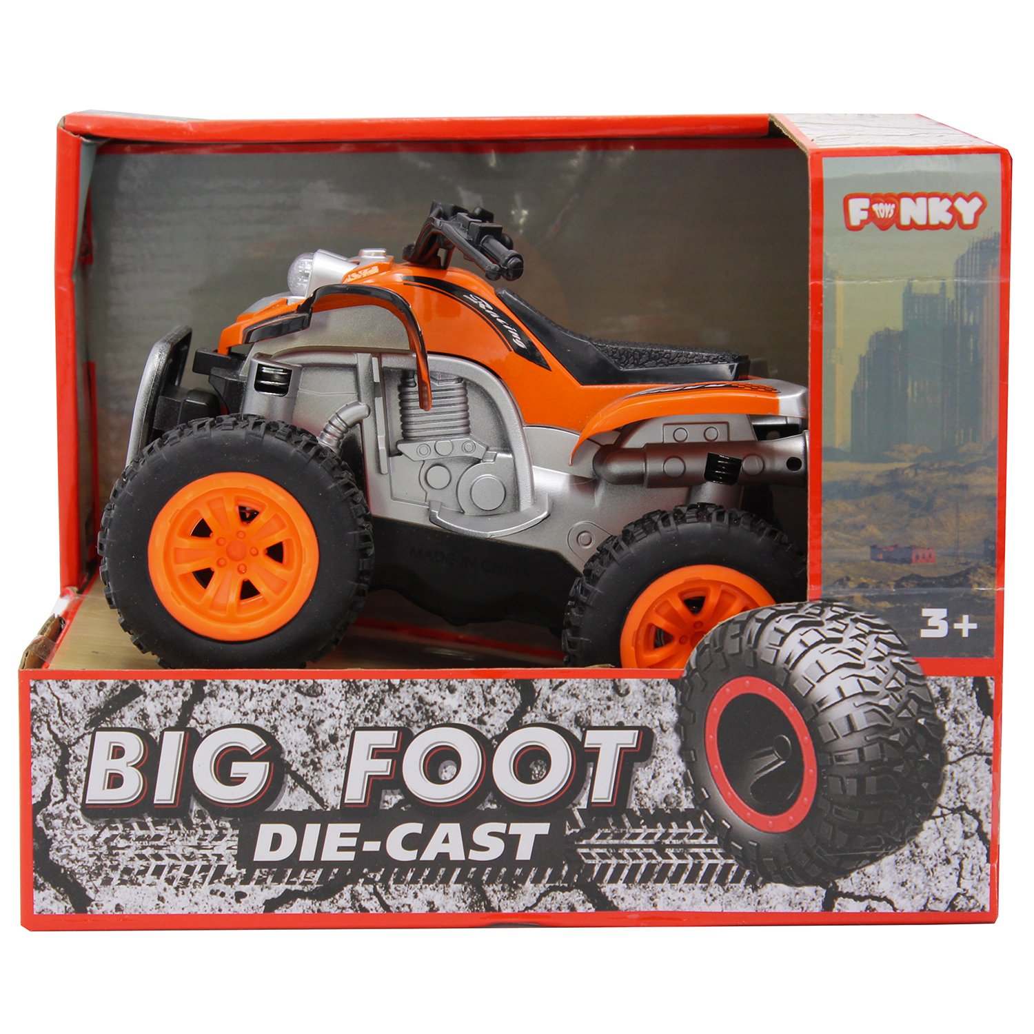 Квадроцикл Funky Toys 1:24 инерционный оранжевый FT61063 - фото 2