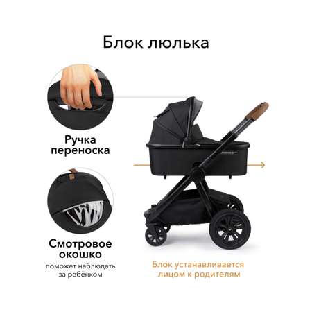 Коляска 2в1 Happy Baby Mommer Pro Black