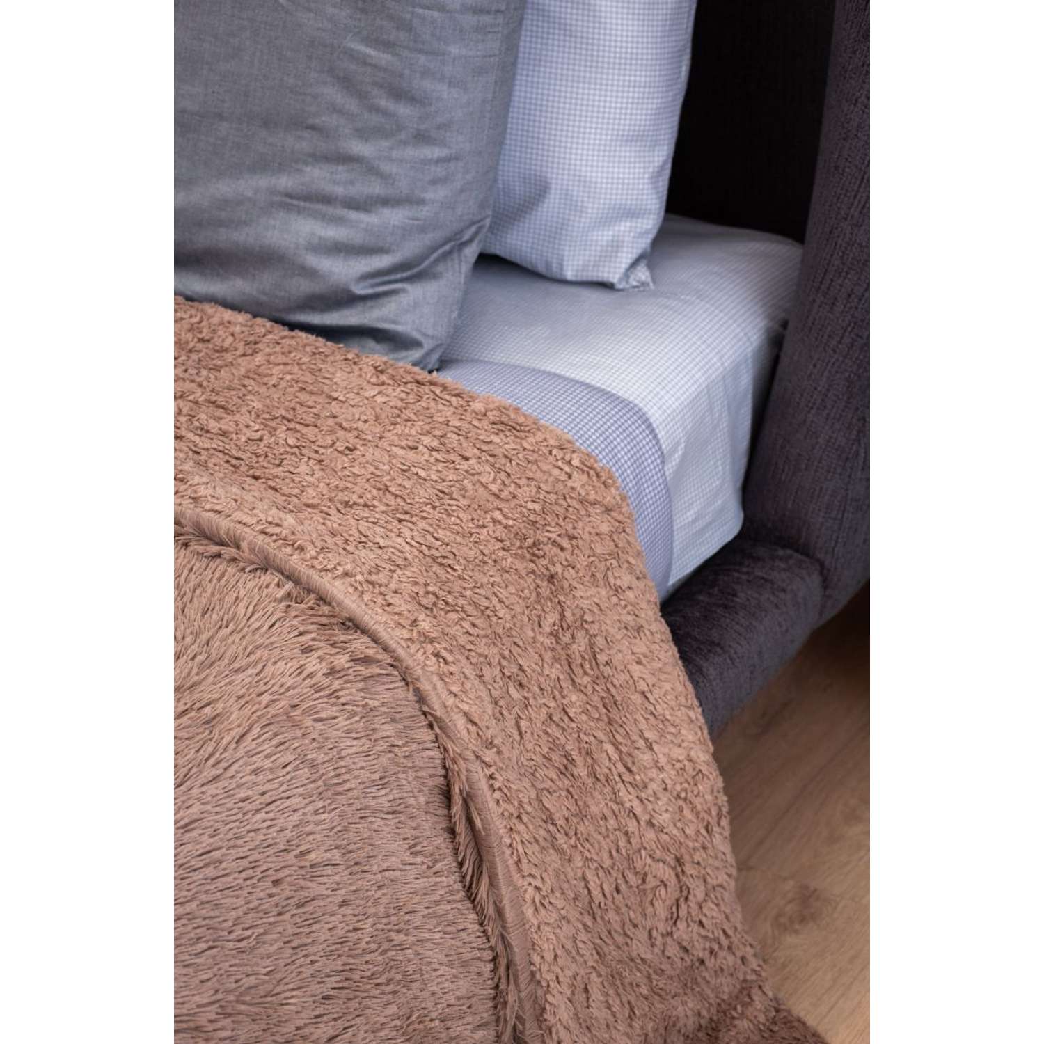 Плед Arya Home Collection Пушистый 200х220 Parison меховое на диван кровать - фото 3