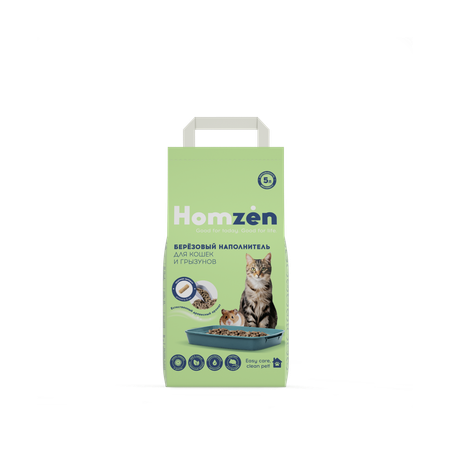 Наполнитель Homzen 5 л впитывающий, древесный