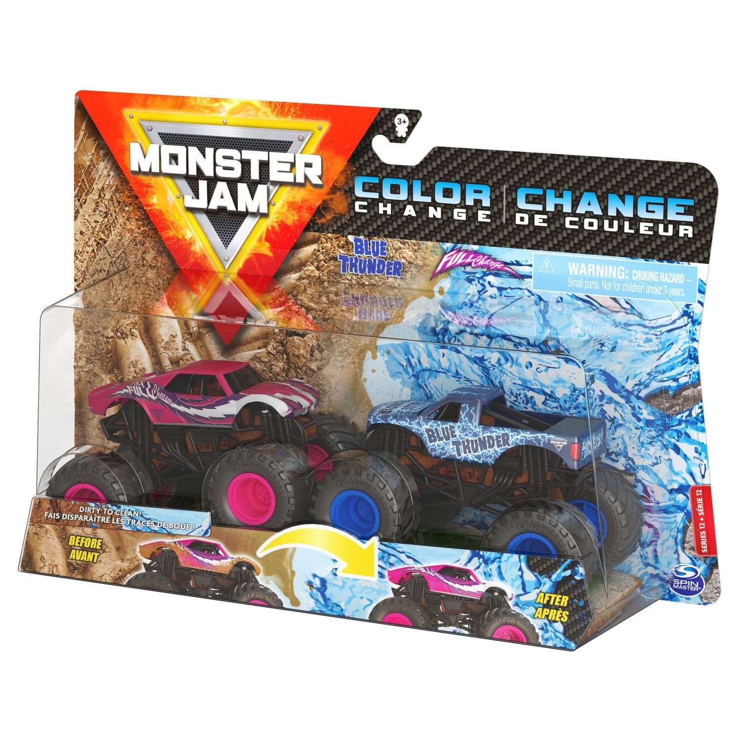 Машинка Monster Jam 1:64 2шт BlueThunderVFullCharge 6044943/20128652 6044943 - фото 3