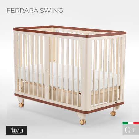 Детская кроватка Nuovita Ferrara swing прямоугольная, продольный маятник (слоновая кость)