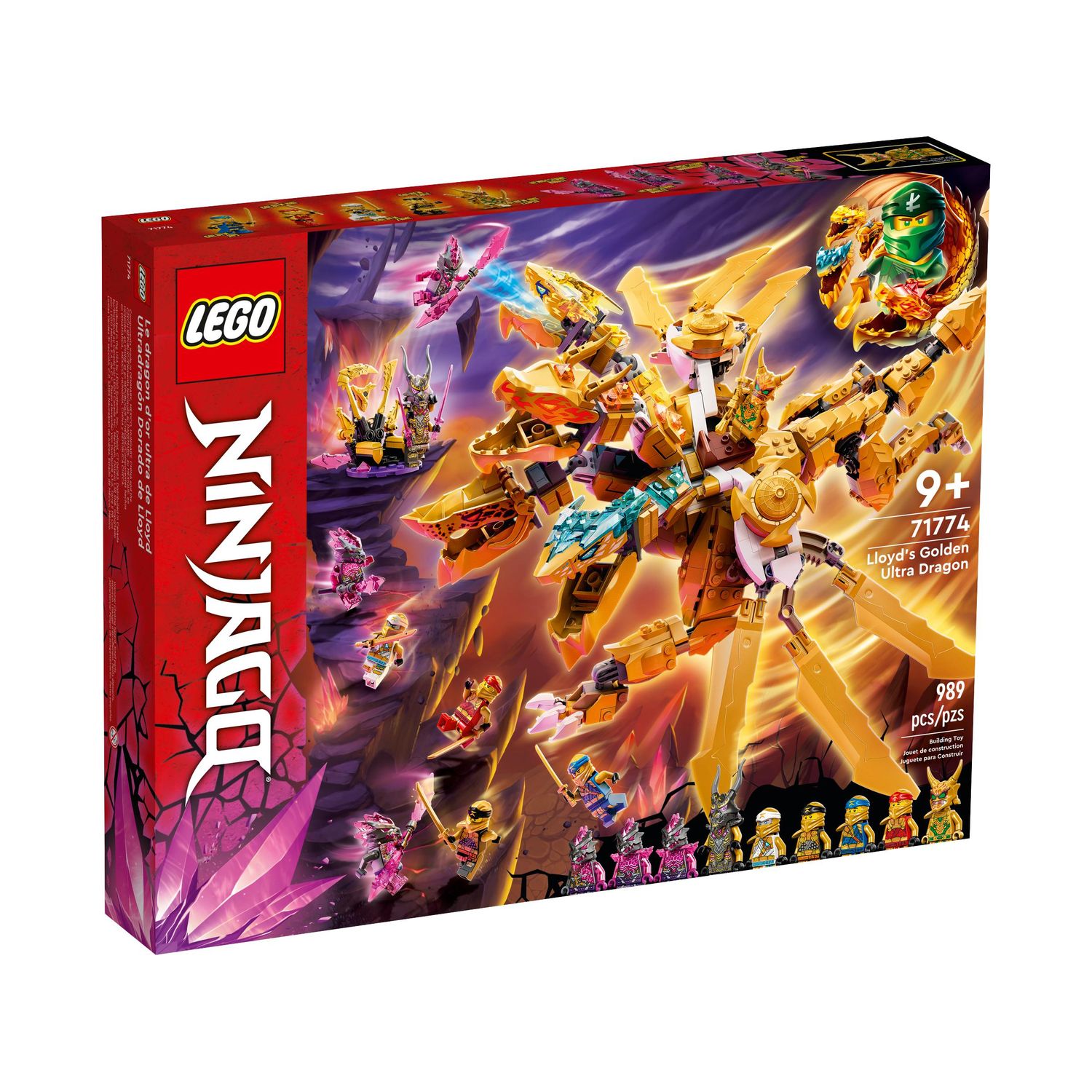 Конструктор LEGO Ninjago Lloyds Golden Ultra Dragon 71774 купить по цене  11399 ₽ в интернет-магазине Детский мир