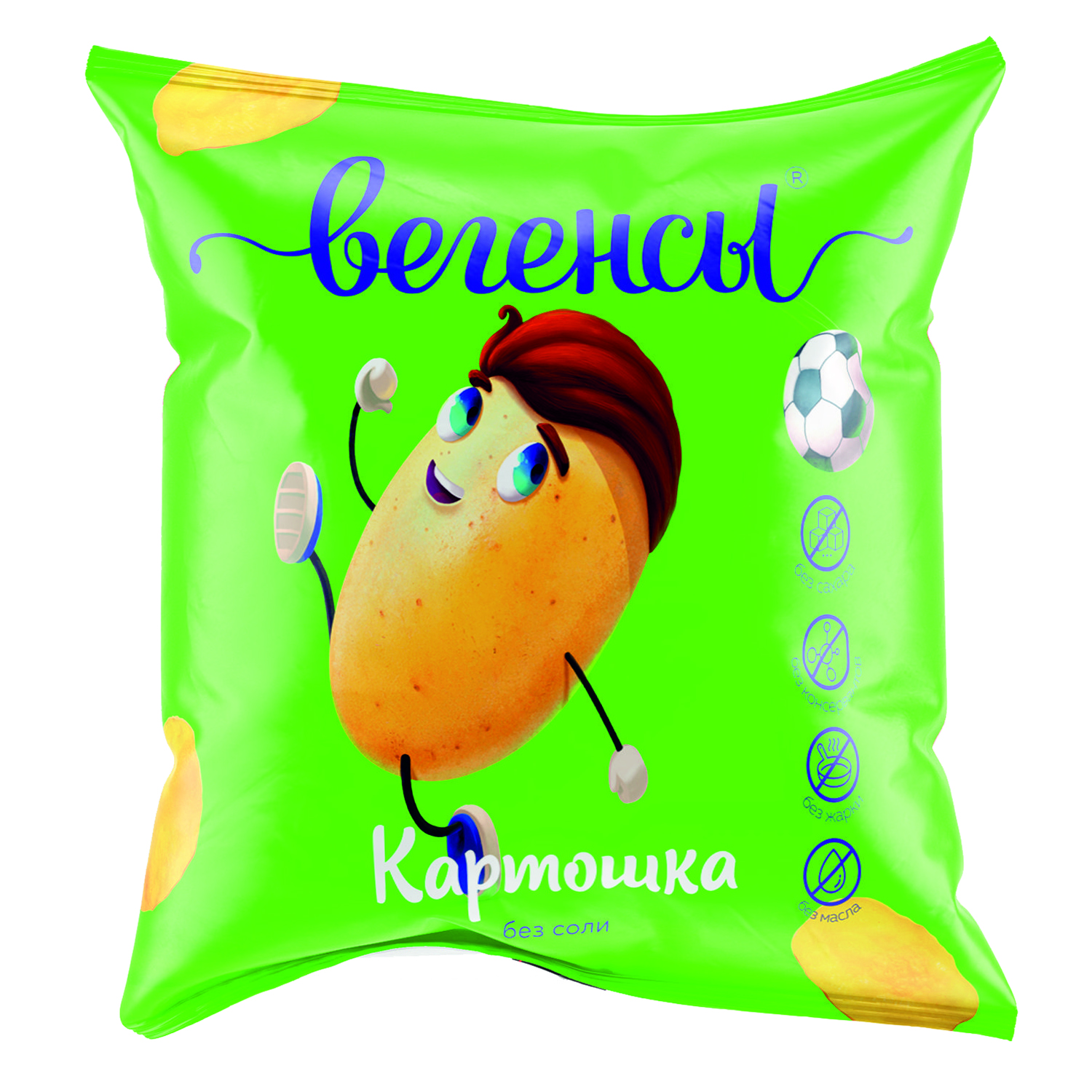 Снэки Вегенсы картофель сушеный без соли 50г - фото 1