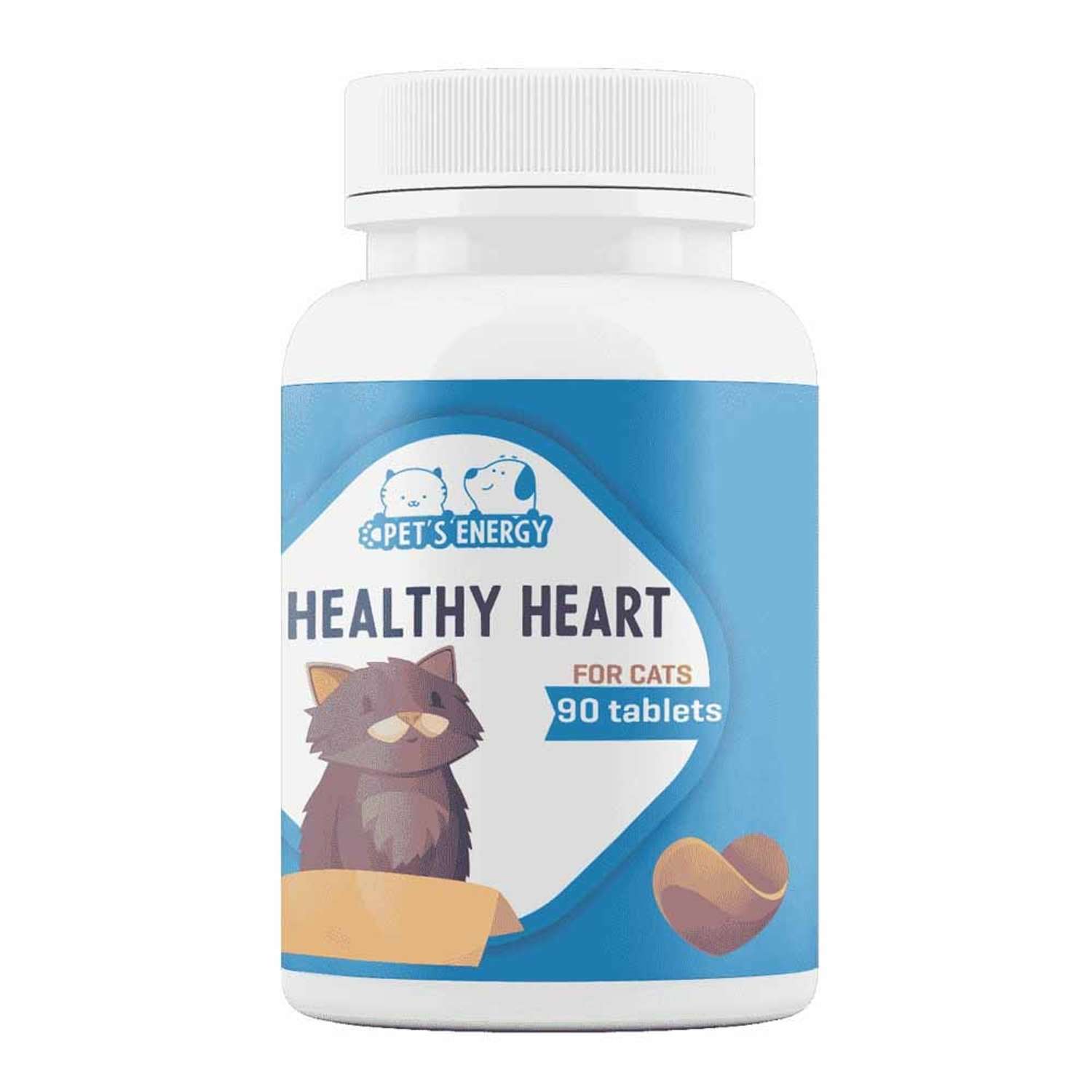Витамины для кошек для сердца PETS ENERGY 90 таблеток таурин - фото 1