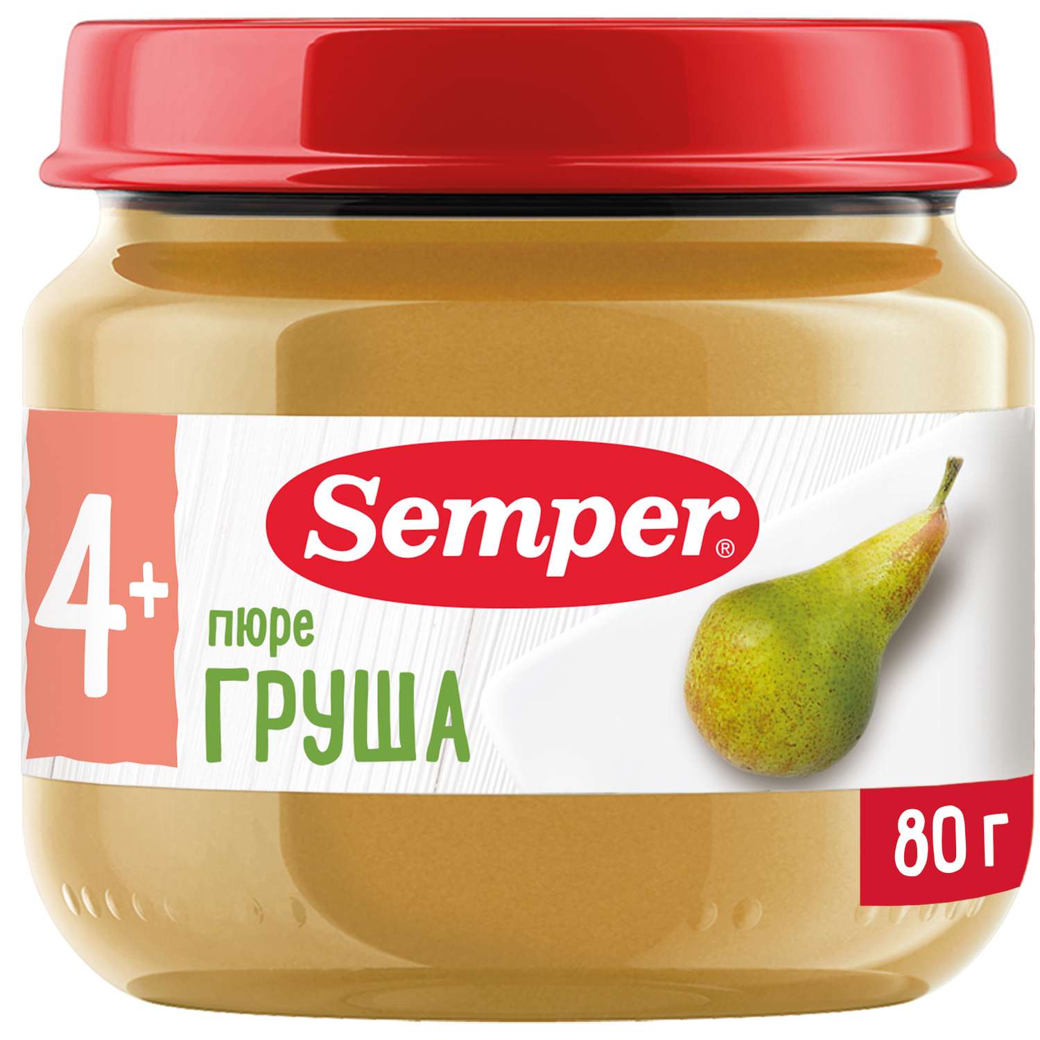 Пюре Semper груша 80г с 4месяцев - фото 1