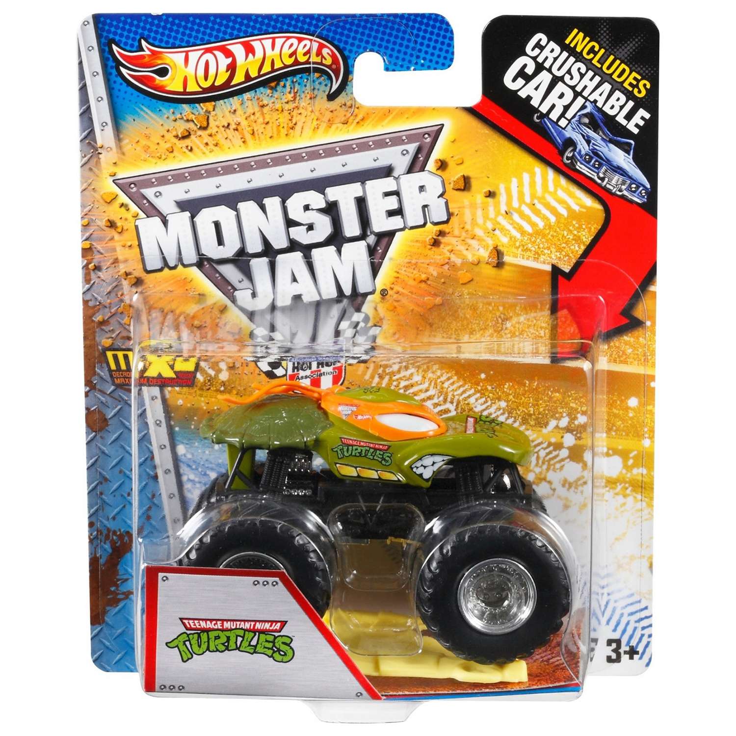 Машина Hot Wheels Hot Wheels Monster Jam 1:64 Черепаха W4196 21572 - фото 2