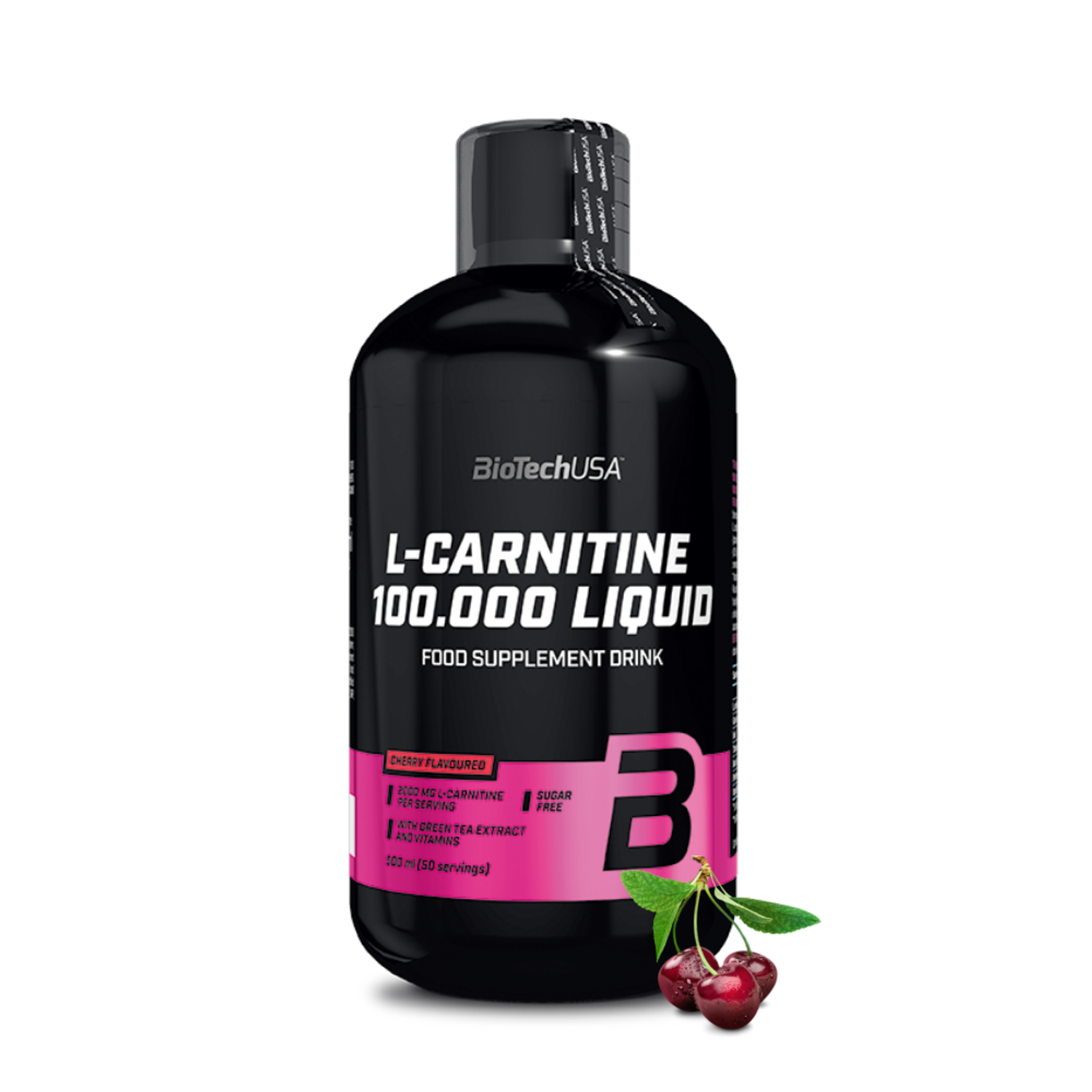 L-Карнитин BiotechUSA L-Carnitine 100.000 Liquid 500 мл. Вишня - фото 1