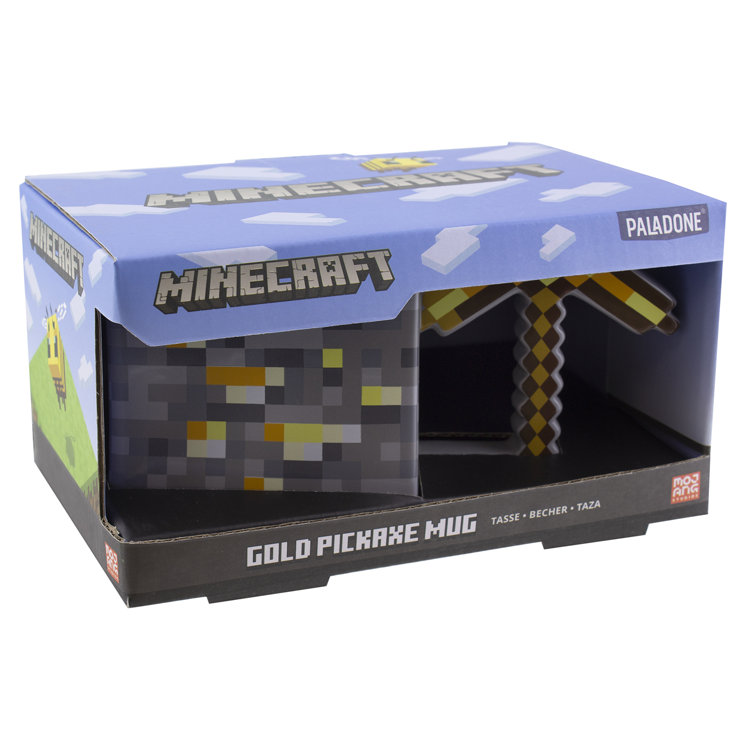 Кружка PALADONE 3D Minecraft Gold Pickaxe Mug 550 ml PP8776MCF - фото 3