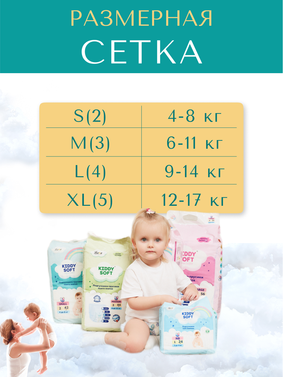 Подгузники-трусики Kiddy Soft S 4-8 кг - фото 8