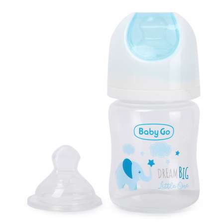 Бутылочка BabyGo широкое горлышко 150 мл Blue Z-002