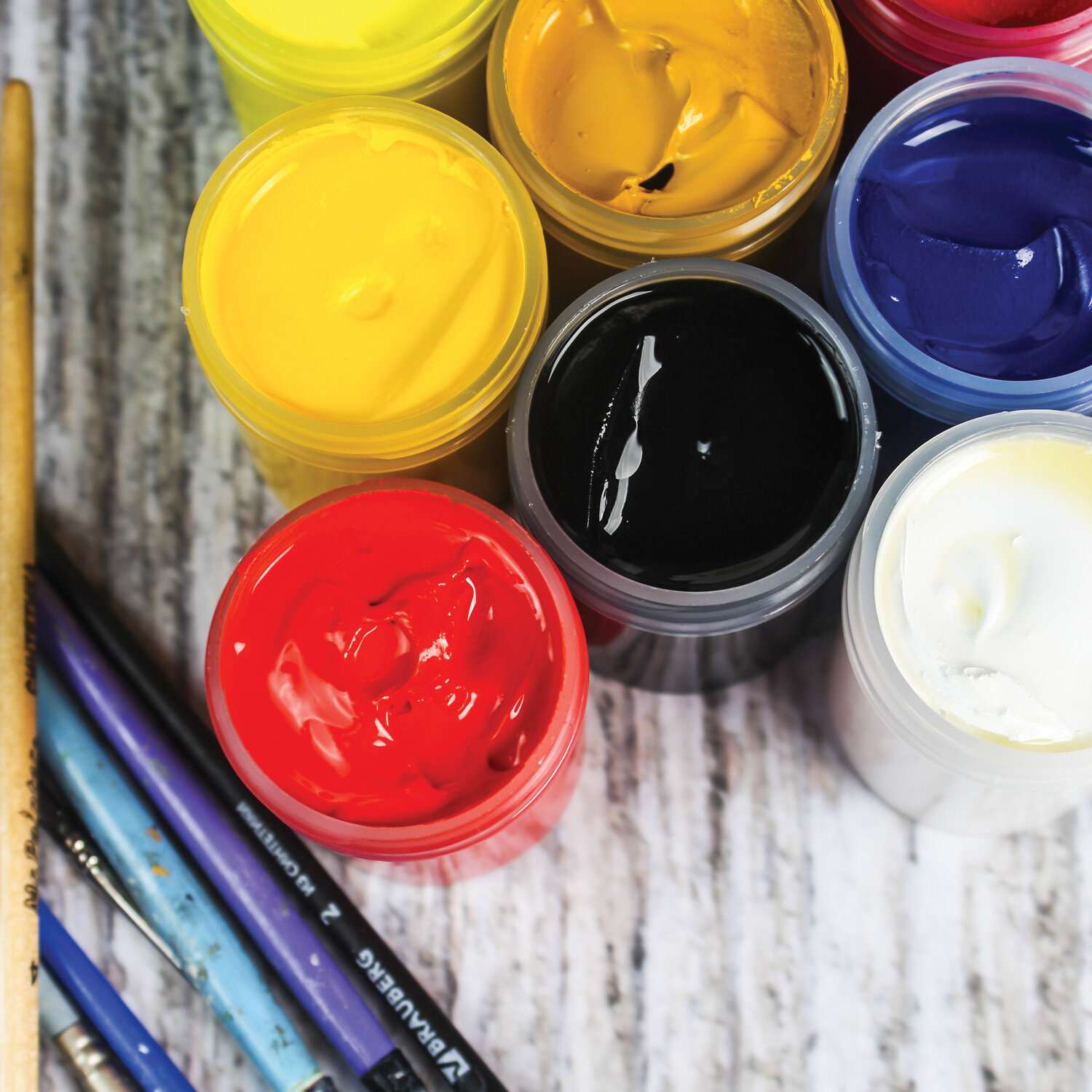 Краска гуашь Brauberg для рисования художественная набор 12 цветов в баночках по 40 мл - фото 7