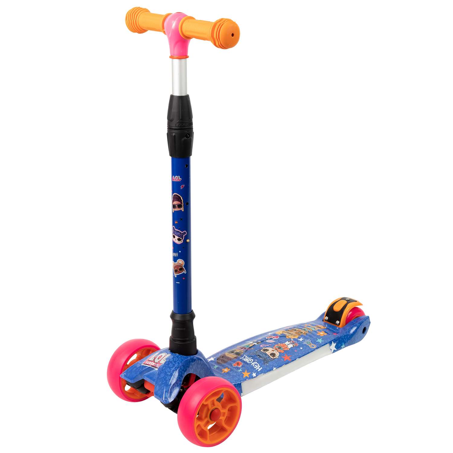 Самокат детский трехколесный LOL Surprise! кикборд для девочки со светящимися колесами и платформой - фото 10