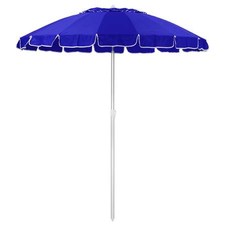 Зонт пляжный BABY STYLE большой с клапаном и наклоном 2.2 м синий Премиум Oxford
