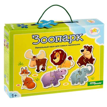 Напольный пазл Степ Пазл мозаика «Зоопарк» Baby Step малые