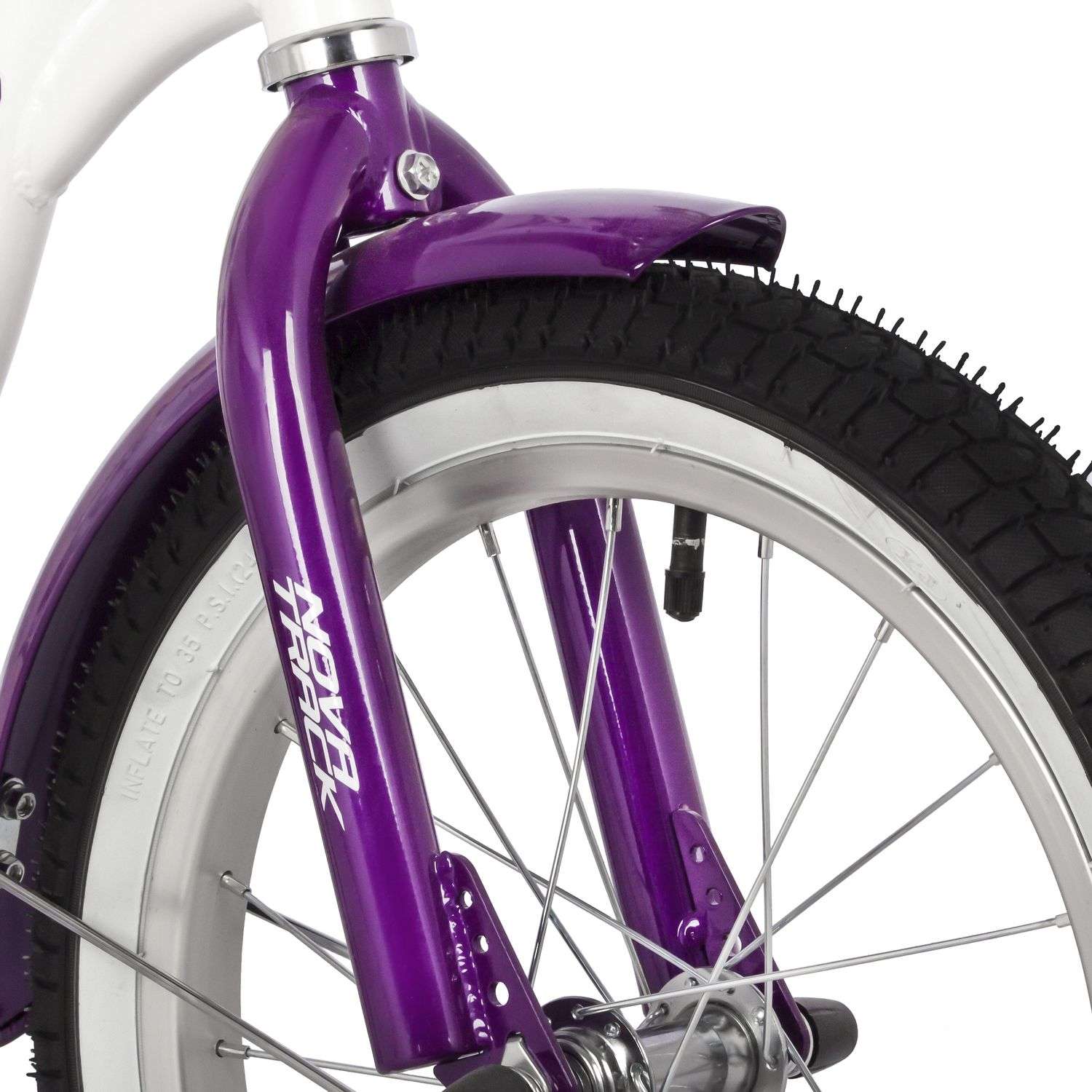 Велосипед 16 белый-фиолетовый NOVATRACK BUTTERFLY - фото 6