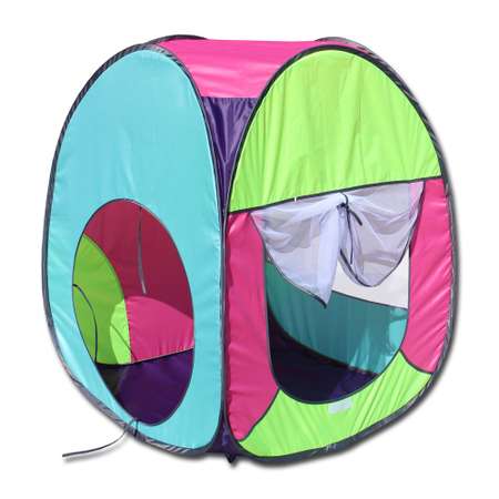 Палатка игровая Belon familia Волшебный домик цвет фиолетовый/ лимон/ розовый/ бирюза Размеры 75х75х90 см