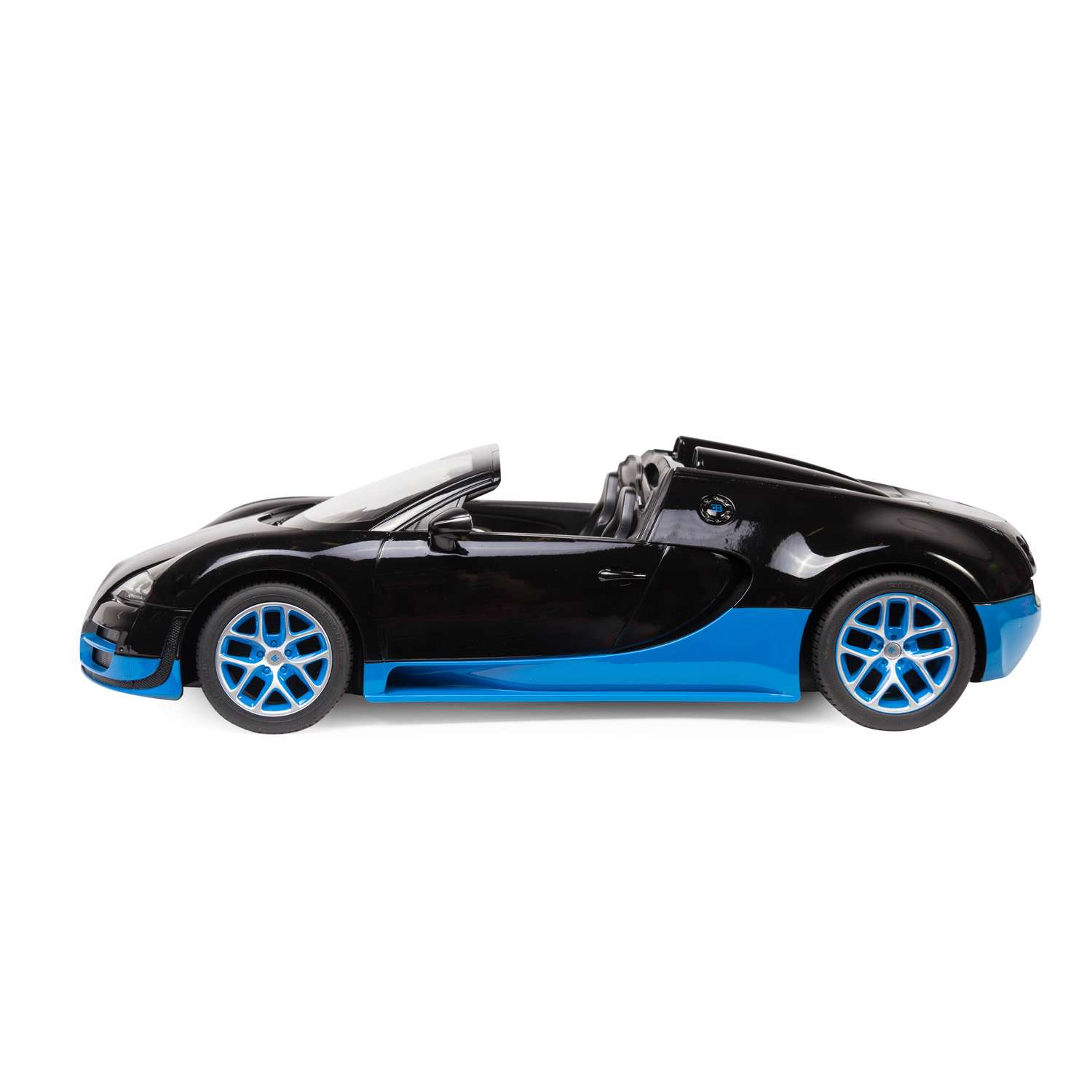 Машинка Rastar радиоуправляемая Bugatti Vitesse 1:14 черно-голубая - фото 4