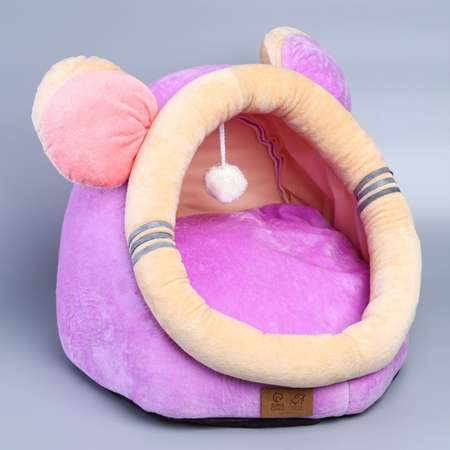 Лежанка Пушистое счастье для животных «Мышка» 35х35 см