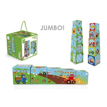 Кубики Scratch Большая Башня ферма JUMBO