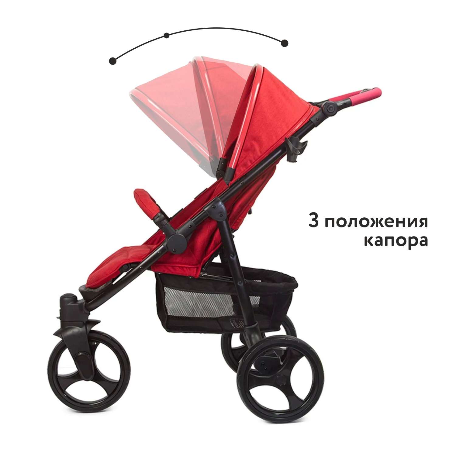 Прогулочная коляска Babyton Trio Red - фото 4