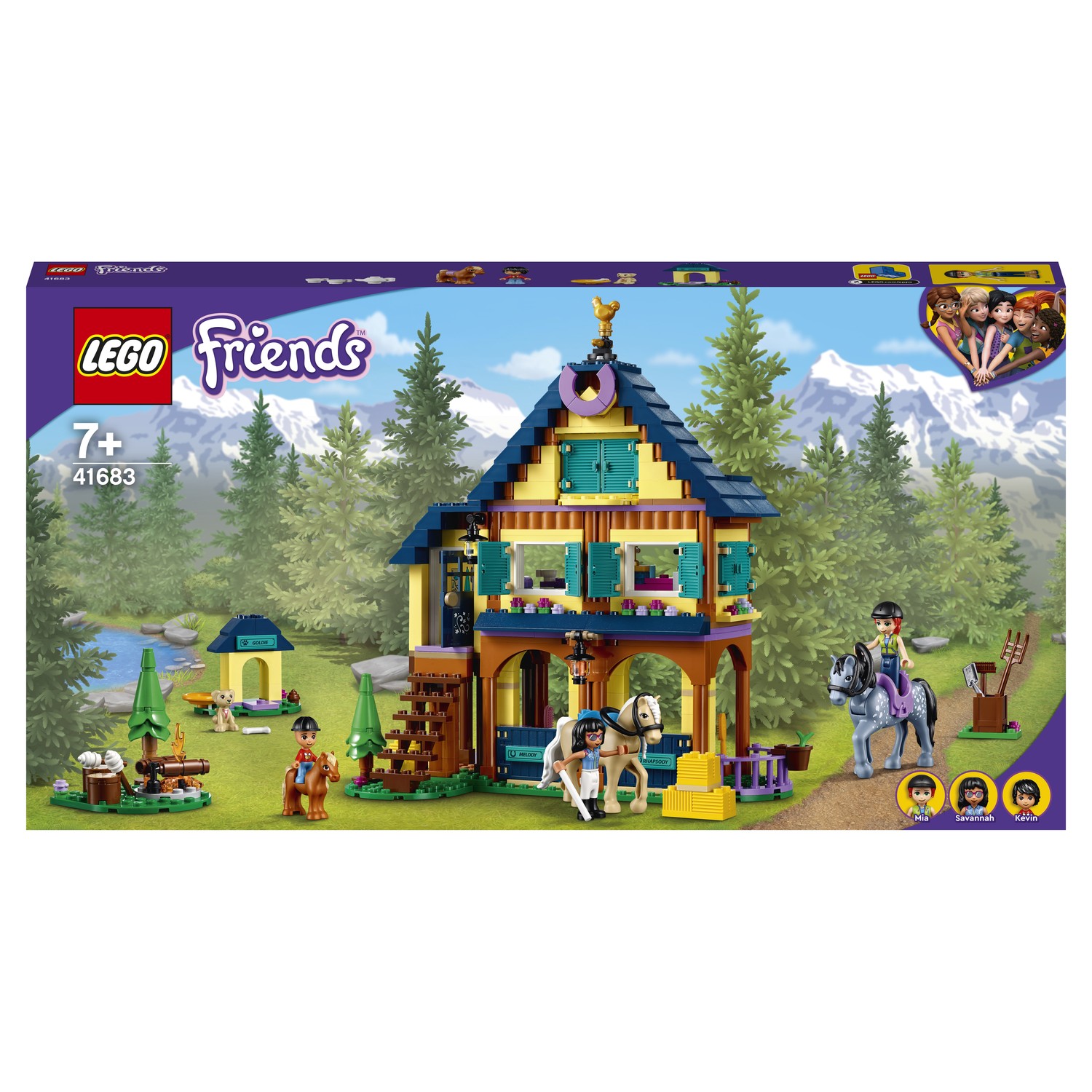 Конструктор LEGO Friends Лесной клуб верховой езды 41683 купить по цене  2799 ₽ в интернет-магазине Детский мир