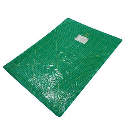 Коврик - подложка раскройный Prym для резки ткани бумаги самовосстанавливающийся с разметкой зеленый 60 см х 45 см 611374