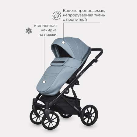 Коляска 2в1 Riko Basic Delta Ocean Бирюзовый