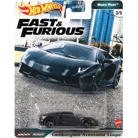 Машинка Hot Wheels Форсаж премиальная Ламборгини Авентадор GXV65