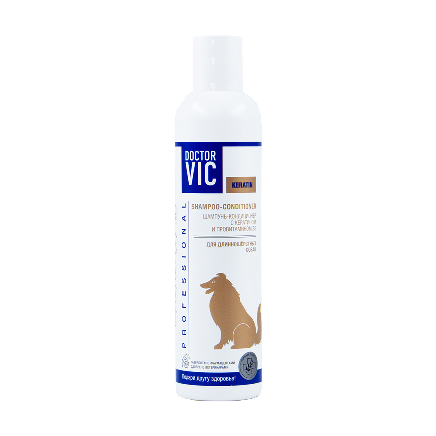 Шампунь-кондиционер Doctor VIC с кератином и провитамином B5 для длинношерстных собак - фото 1