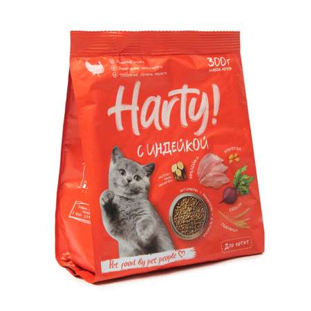 Корм для котят Harty 0.3кг с индейкой сухой