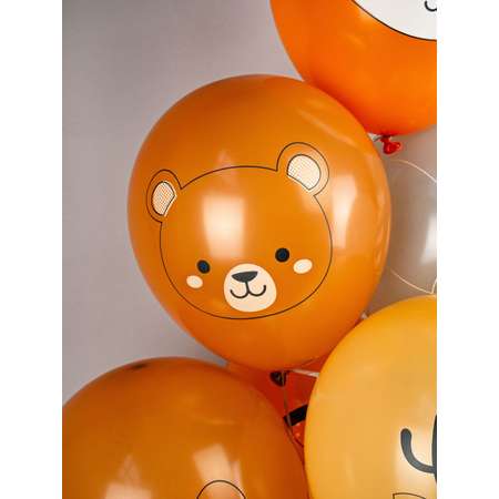 Воздушные шары для девочки МИКРОС. Территория праздника «Лесные друзья» набор 10 штук