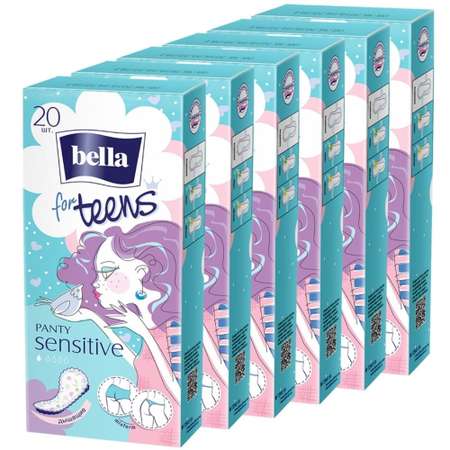 Прокладки ежедневные BELLA ультратонкие for teens sensitive 20 шт х 6 упаковок