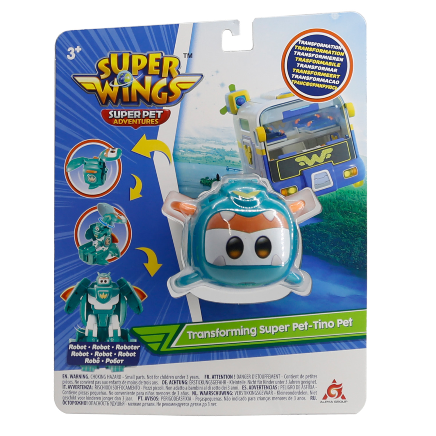 Трансформер Super Wings Большой питомец Тино EU770643 - фото 4