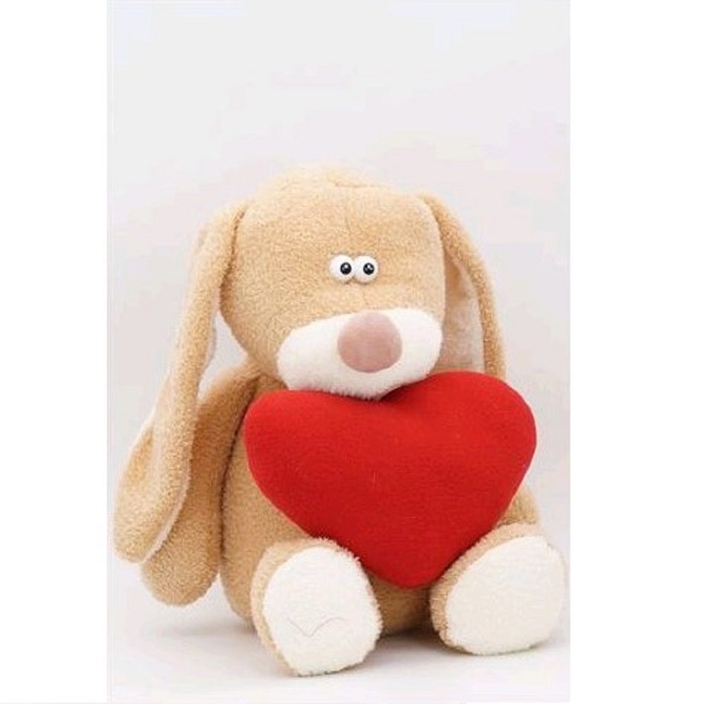Мягкая игрушка UNAKY Кролик Лоуренс с сердцем 43 см - фото 1