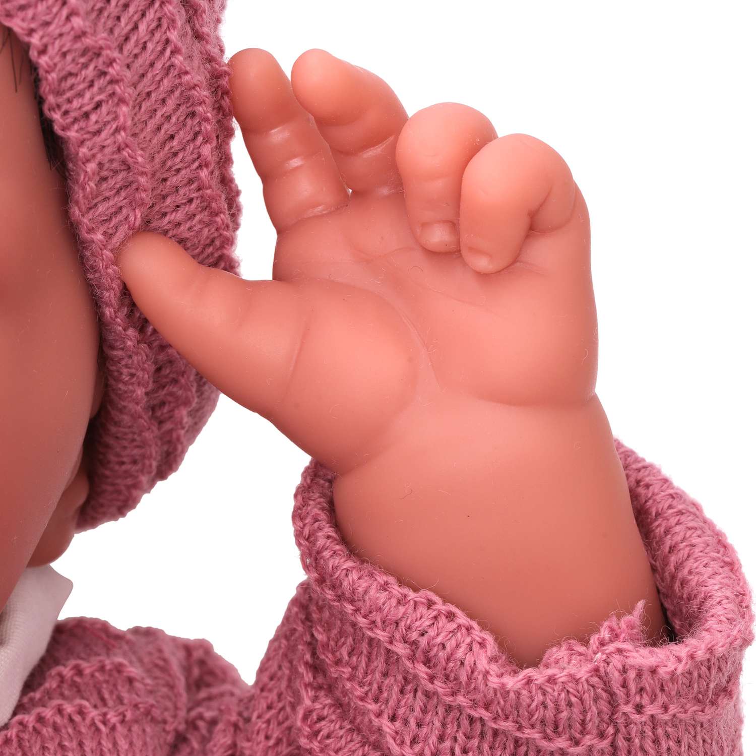 Кукла малышка Antonio Juan Реборн Сэнди в розовом 40 см мягконабивная 33069 - фото 11