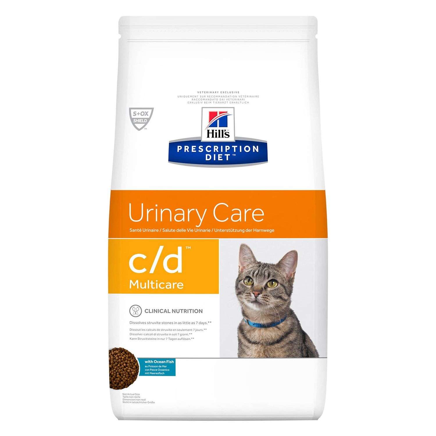 Корм для кошек HILLS 1,5кг Prescription Diet c/d Multicare Urinary Care для МКБ с океанической рыбой сухой - фото 1