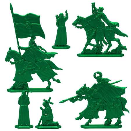 Набор солдатиков Воины и Битвы Магистр и его ставка цвет зеленый