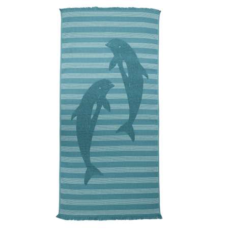 Махровое полотенце BRAVO Дельфин 70х150 аква