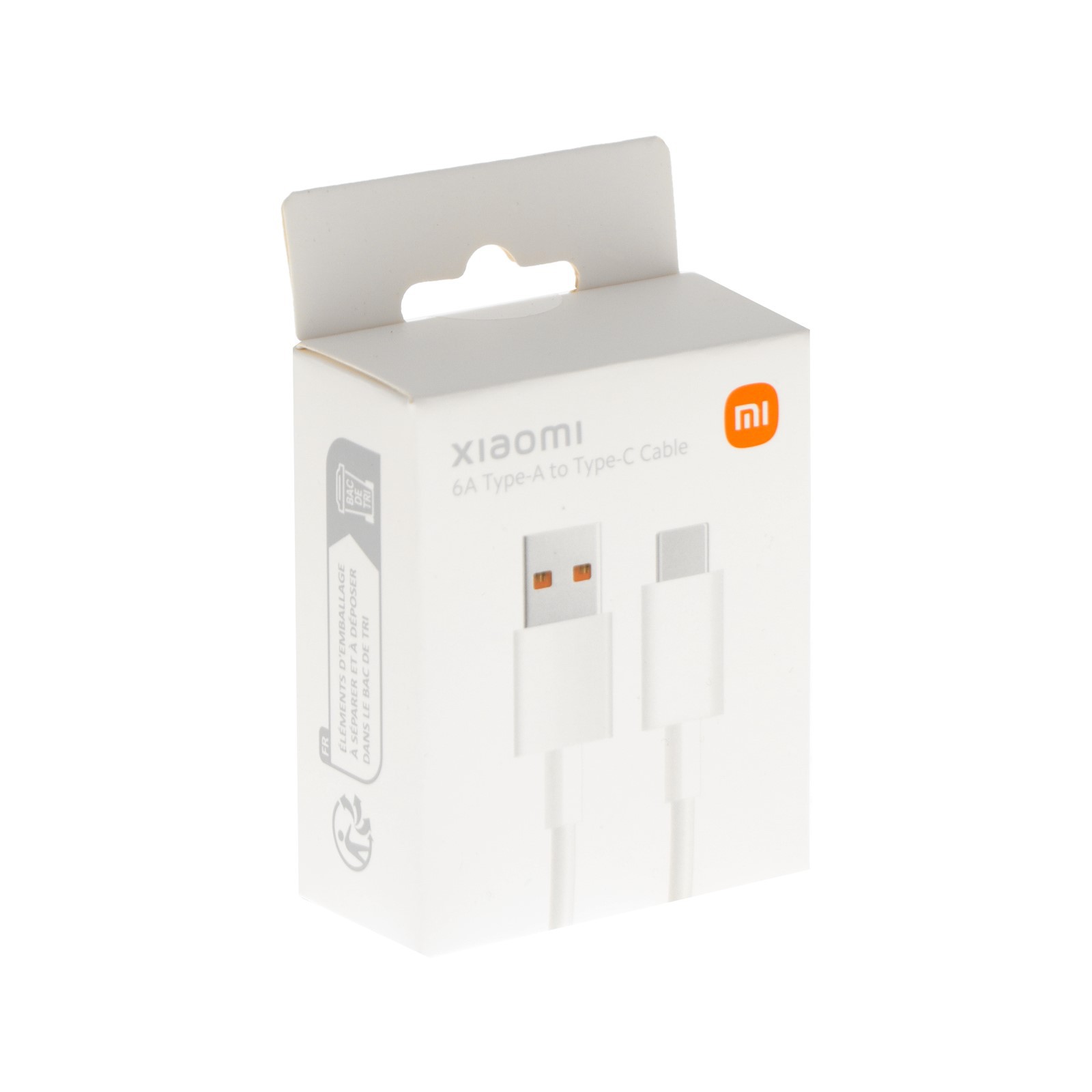 Кабель XIAOMI BHR6032GL Type-C - USB 6 А 1 м быстрая зарядка белый - фото 1