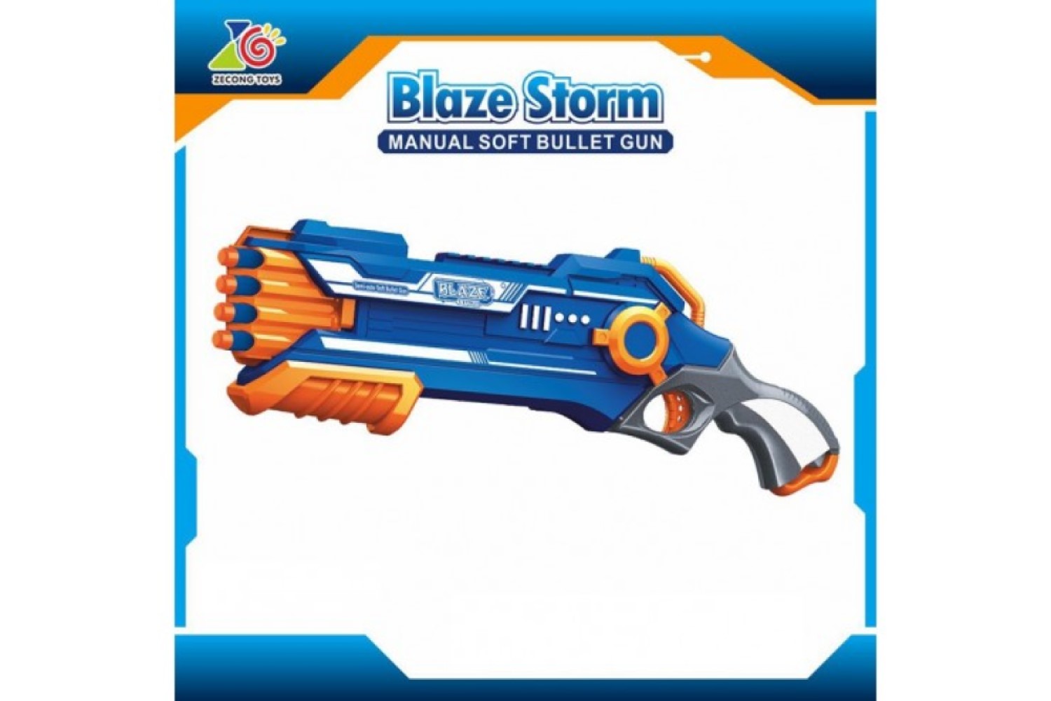 Дробовик бластер Zecong Toys Blaze Storm с мягкими пулями (2-ой выстрел) - фото 2