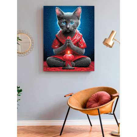 Алмазная мозаика Art on Canvas Кошачий дзен в ассортименте