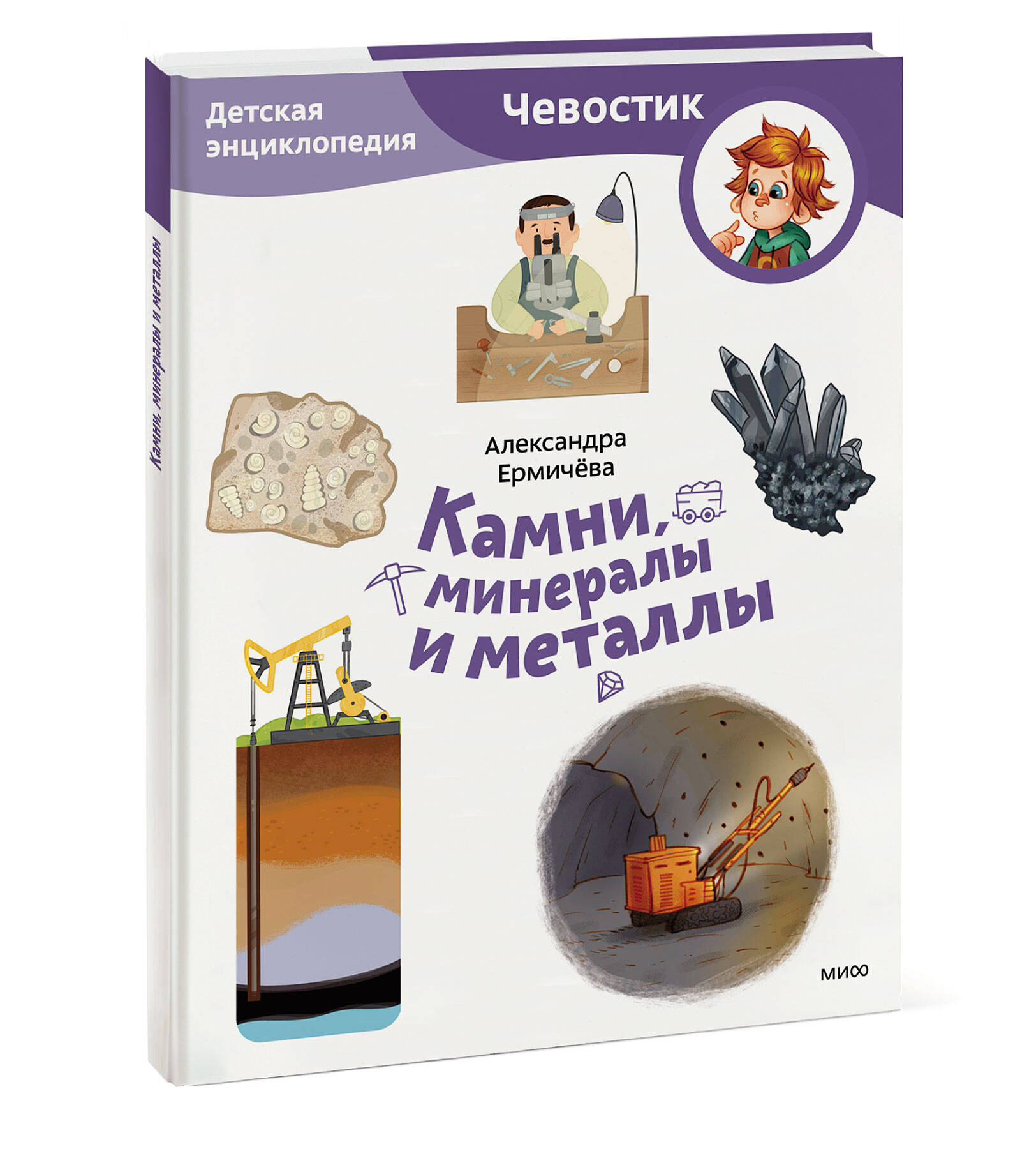 Книга ЭКСМО-ПРЕСС Камни минералы и металлы Детская энциклопедия Чевостик  Paperback