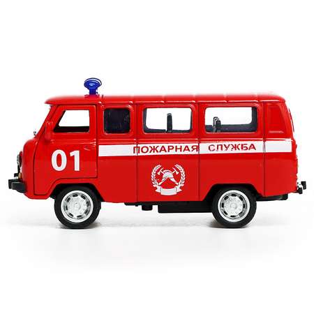 Машина Автоград металлическая «УАЗ 3962 Пожарная служба» инерция 1:43