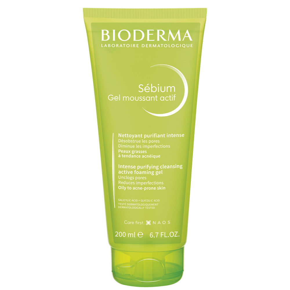 Гель Bioderma Sebium Очищающий интенсивного действия Актив 200 мл - фото 1