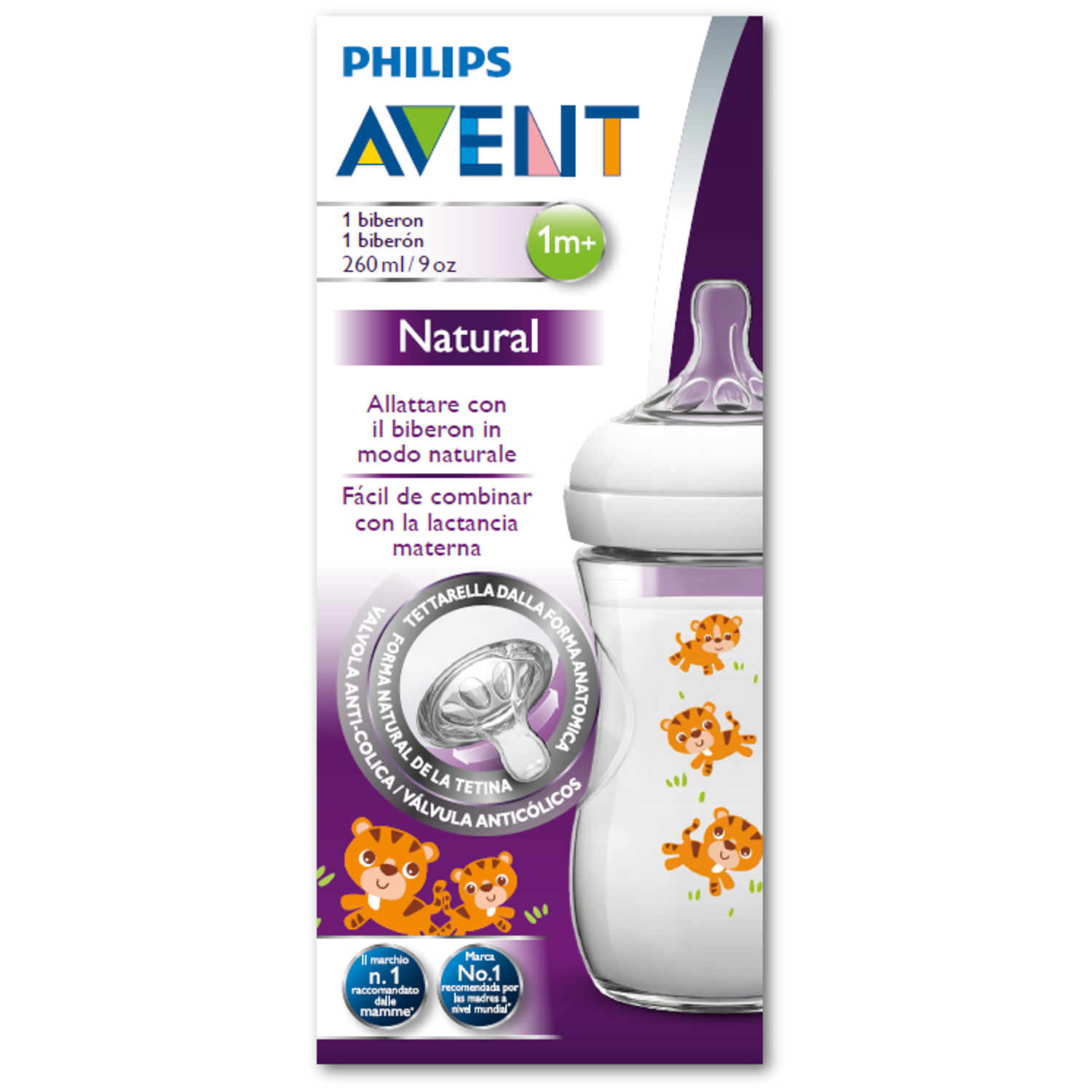 Бутылочка Philips Avent Natural 0 мес+ 260 мл SCF627/20 - фото 3