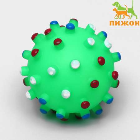 Игрушка Пижон пищащая «Бактерия»для собак 6.3 см зелёная